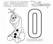 Lettre O pour Olaf dessin à colorier