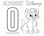 Lettre O pour Oliver Disney dessin à colorier