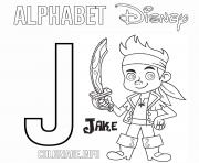 Lettre J pour Jakes dessin à colorier