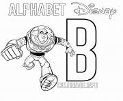 Lettre B pour Buzz de Toy Story dessin à colorier
