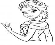 Coloriage elsa magicienne dessin