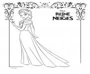 Coloriage elsa disney frozen dessin