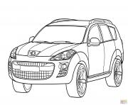 Peugeot 4007 dessin à colorier