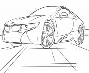 bmw i8 sport dessin à colorier