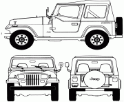 4x4 Jeep Wrangler dessin à colorier