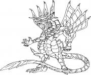 Coloriage Naga Dragon Bakugan dessin
