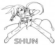 Coloriage Shun Kazami Bakugan Battle Brawlers dessin