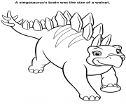 Dinosaure Stegosaurus Dino Rescue dessin à colorier