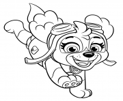 Coloriage finish the drawing of rubble paw patrol movie dessin