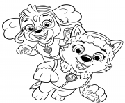 Coloriage finish the drawing of rubble paw patrol movie dessin