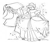 Coloriage disney princesse cendrillon 1950 dessin