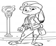 disney judy hopps zootopie dessin à colorier