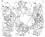 Coloriage disney princesse La Belle et la Bete dessin