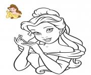 Coloriage disney princesse La Belle et la Bete