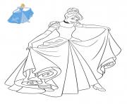 cendrillon princesse disney dessin à colorier