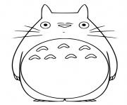 Coloriage ghibli de Totoro par chocobo dessin