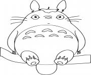 Coloriage totoro film animation japonais dessin