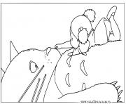 Coloriage totoro animal mythique