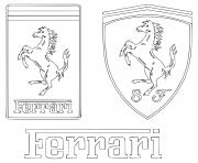 Coloriage ferrari logo dessin