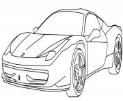 Coloriage voiture de sport Voiture Ferrari dessin dessin