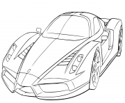 Coloriage Ferrari Portofino decapotable V8 Biturbo dessin