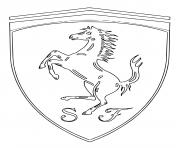 Coloriage logo voiture ferrari cheval dessin