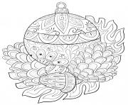 decorations boule de noel mandala anti stress dessin à colorier
