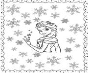 Reine des Neiges 2 avec snowflakes for winter dessin à colorier