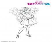 Princesse Barbie Bulles Feeriques dessin à colorier