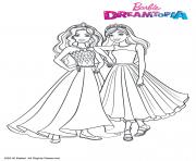 Coloriage Princesse Barbie Pailletes Filles dessin