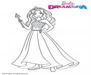 Coloriage barbie joue de la guitare dessin