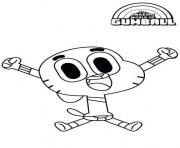 Coloriage Le meilleur ami de Gumball dessin