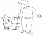 Coloriage mama et caillou prepare une recette de cuisine dessin