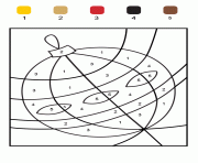 magique ce1 boule noel par numero dessin à colorier