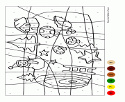 Coloriage voiture de course par numero dessin