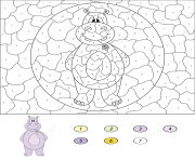 Coloriage helicoptere calcul math par numero dessin