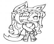 Coloriage Gacha Town Anime Furry Girl dessin