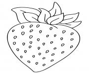une fraise dessin à colorier
