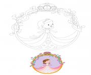 bebe Princesse Crown dessin à colorier