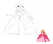 Barbie Princesse dessin à colorier