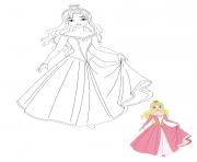 Beautiful Princesse dessin à colorier