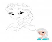 Princesse Elsa dessin à colorier