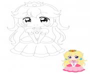 Princesse Peach Anime dessin à colorier