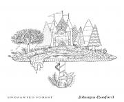 Adulte Toadstool Castle From Enchanted Forest dessin à colorier