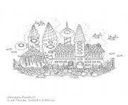 Coloriage Adulte Toadstool Castle From Enchanted Forest dessin
