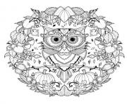 Coloriage Owl From Secret Garden dessin