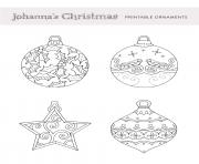 Johannas Xmas Ornaments Pour Adulte dessin à colorier