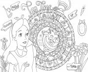 Coloriage chateau de la fee de disney adulte dessin