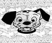 dalmatien de disney adulte dessin à colorier