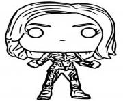 Coloriage funko pop marvel captain marvel